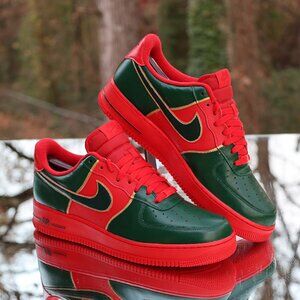 Nike Air Force 1 Red Green Gold Custom